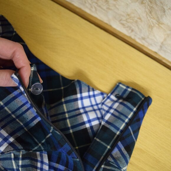 High Waist Plaid Pleated Academia Cheerleaders Mini Skirt Size 2 Used Y2K Preppy - Picture 4 of 7